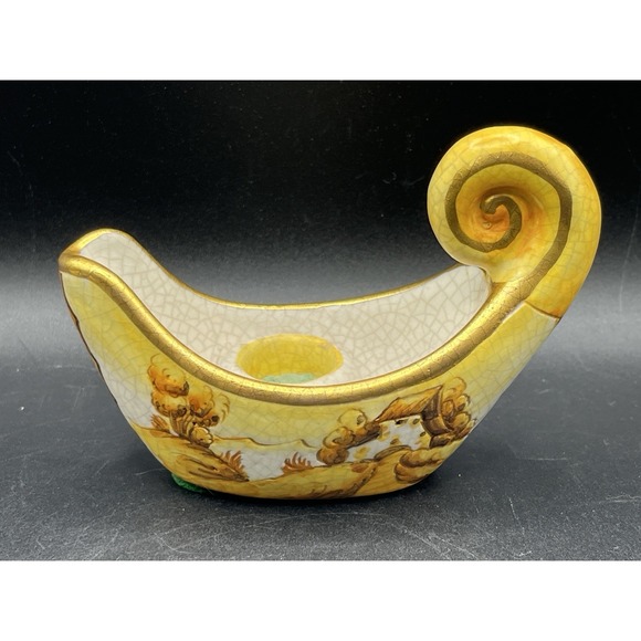 Set Of 2 Vtg. Signed Veneto Flair Gondola Candlestick Holders-Made In Italy-1978 - Picture 2 of 10